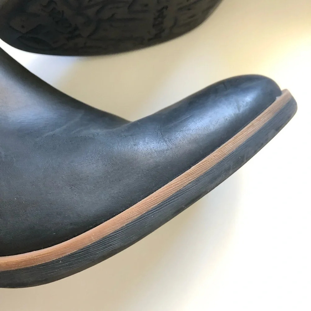 Korks by Korks-Ease Black Leather Tea Ankle Boots 9.5M - Picture 6 of 14